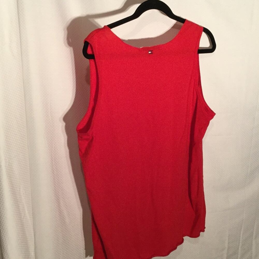 Tommy Hilfiger red cotton tank w/accents 2x NWOT - Picture 5 of 5